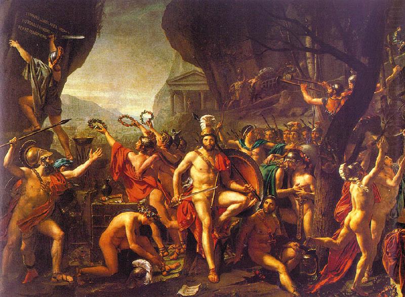 Jacques-Louis  David Leonidas at Thermopylae china oil painting image